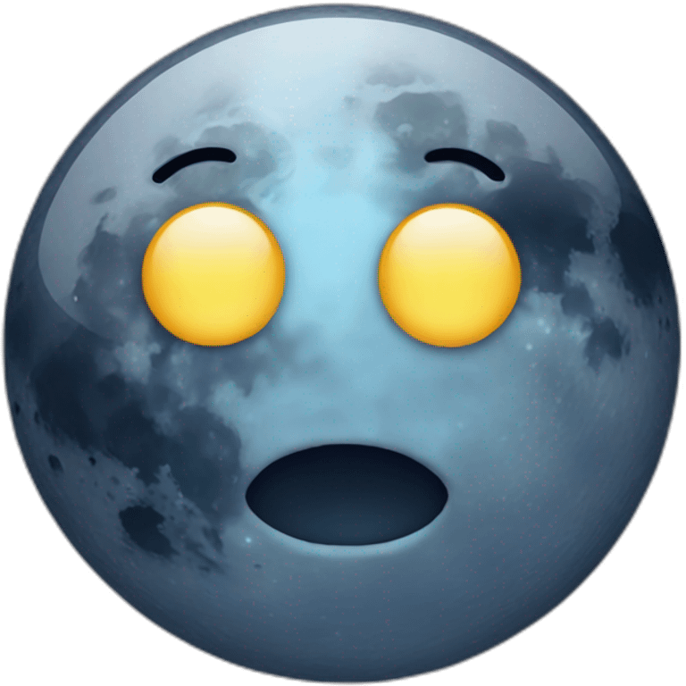 sweaty moon emoji emoji