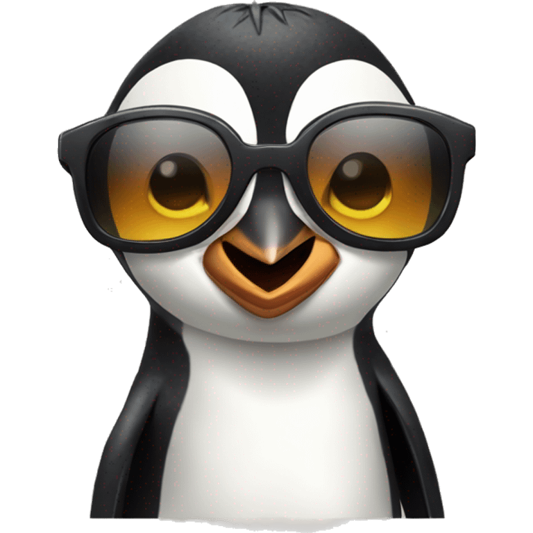 Madagascar penguins with sunglasses on  emoji