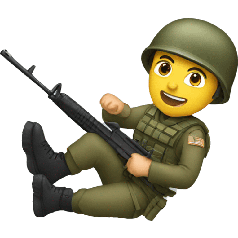 soldier sliding emoji