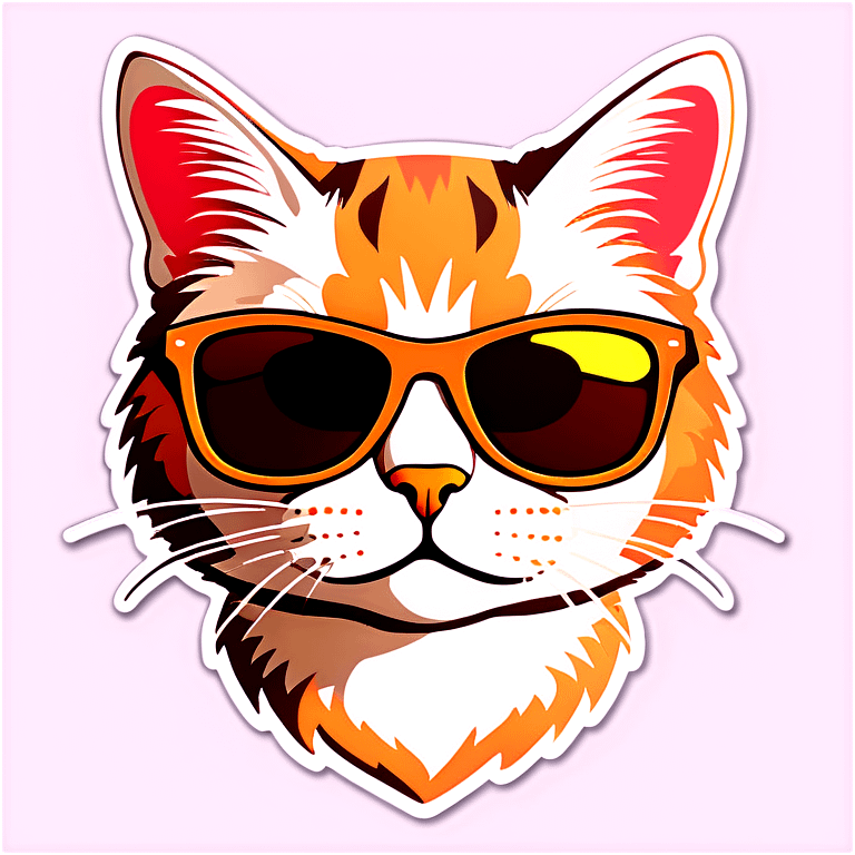 Cat with sunglasses emoji