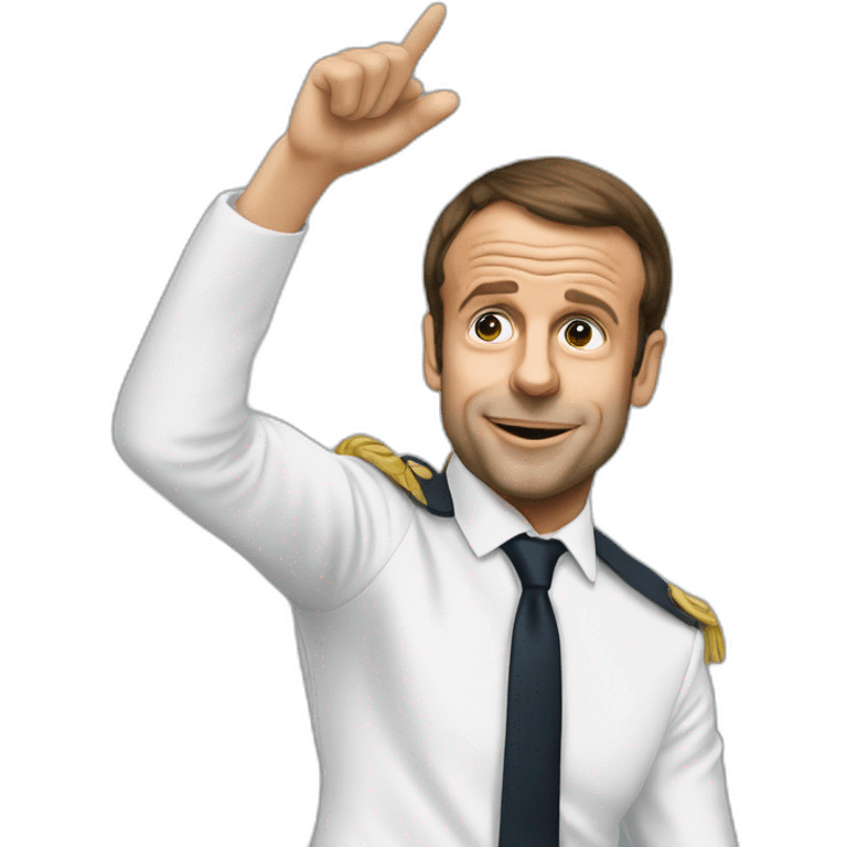 Macron qui fait un dab emoji