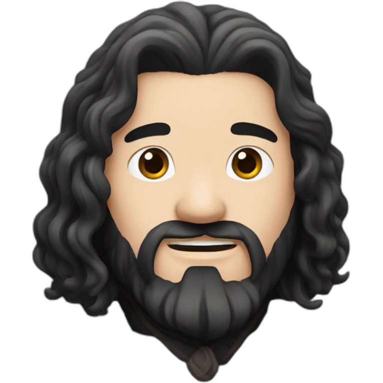 Jon snow with long hair emoji