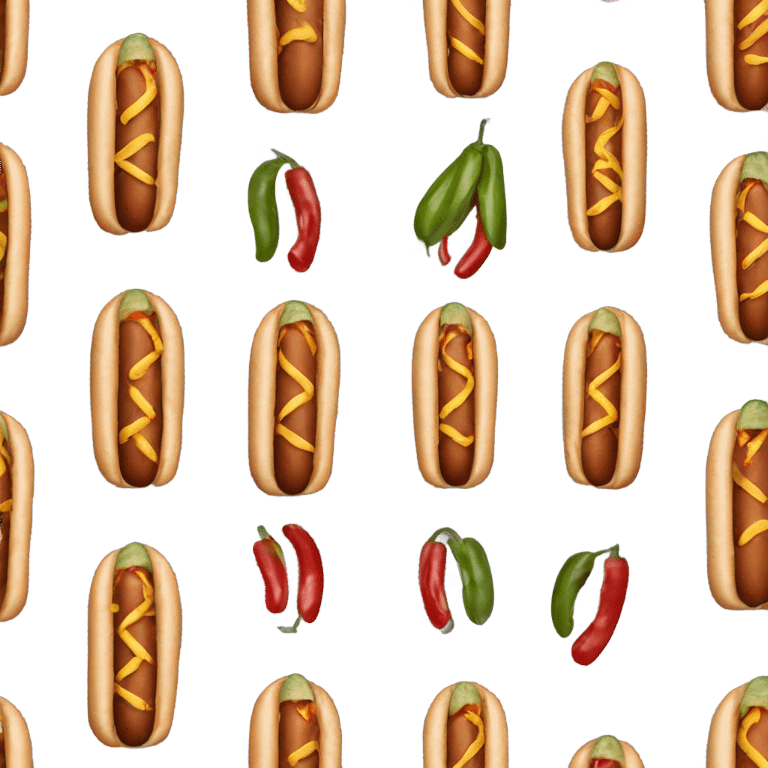 Hotdog with jalapeños emoji