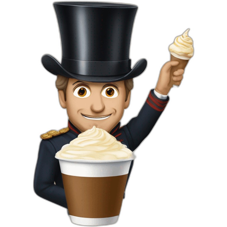 Napoléon frappe Macron emoji