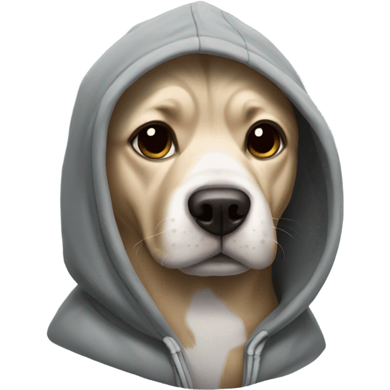 dog wearing a hoodie emoji