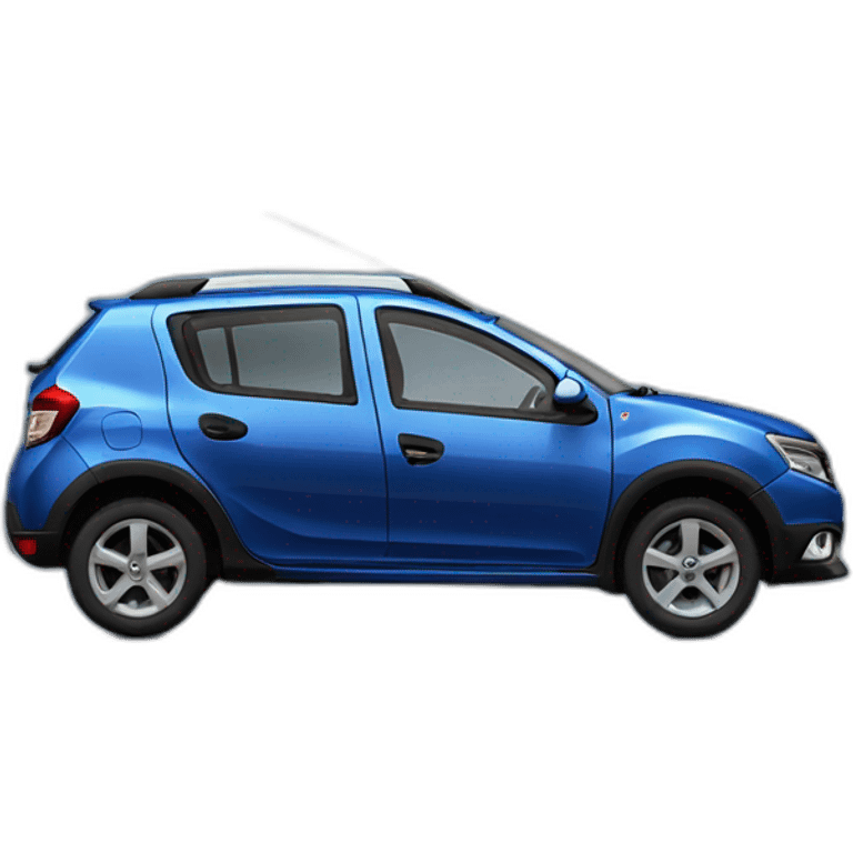 dacia sandero stepway bleue de côté emoji