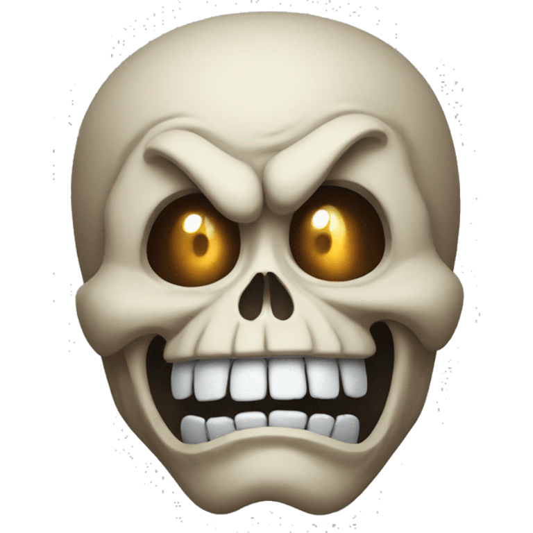 Skull being mad emoji