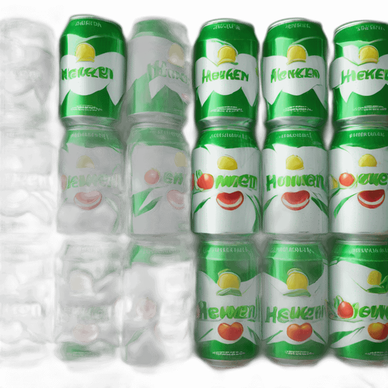 Heineken cans stacked up against open door emoji