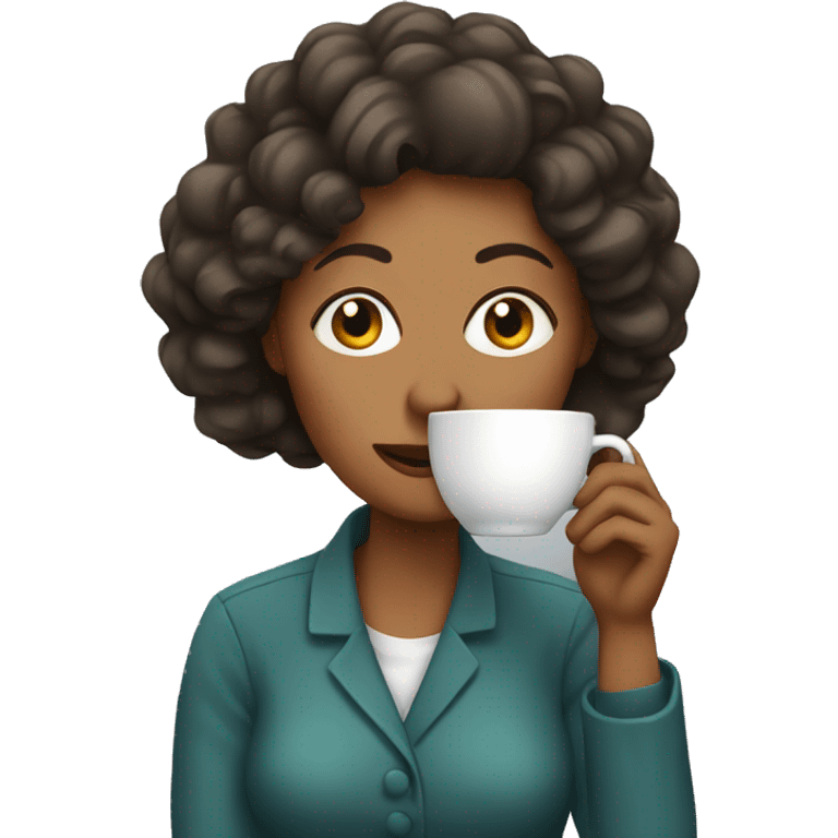 mom smoking and drinking coffee emoji