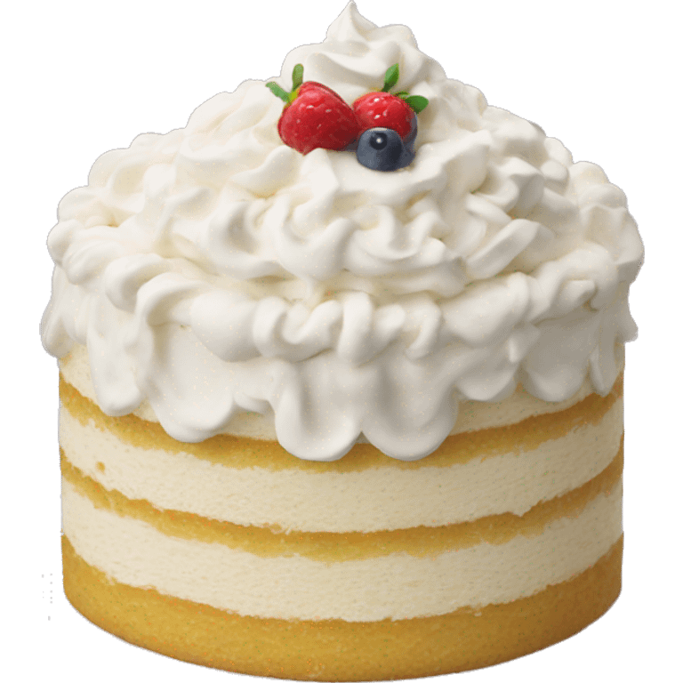 Realistic luxurious chantilly cake emoji