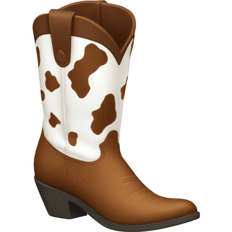 Brown cow girl boots emoji