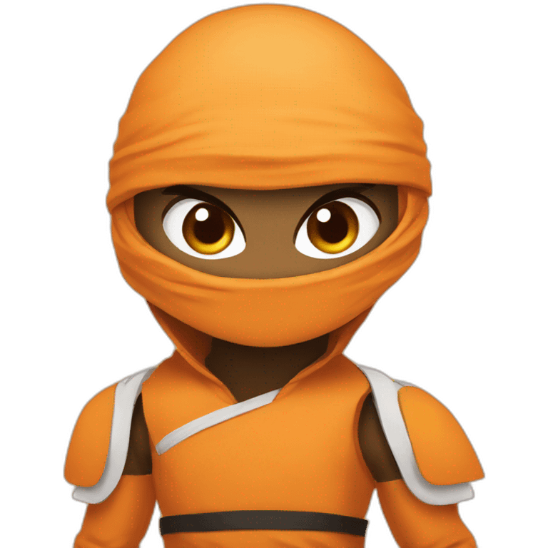 Orange ninja with white eyes emoji