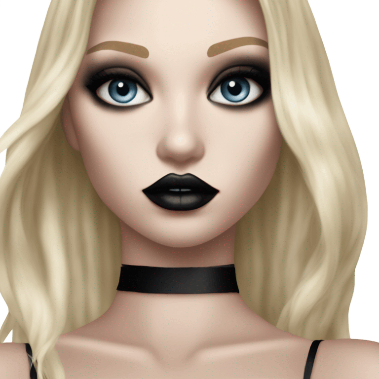 hyper realistic goth blonde victoria secret model emoji