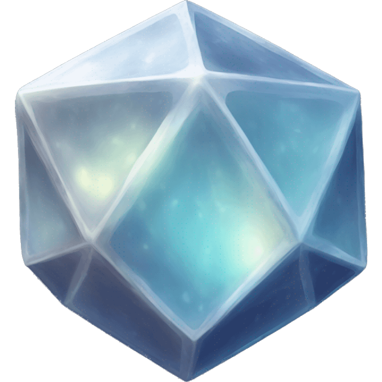 Moonstone icosahedron emoji