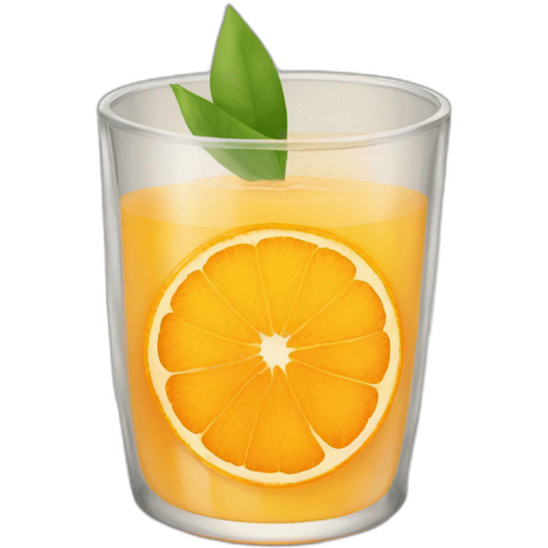 small glass of orange juice  emoji