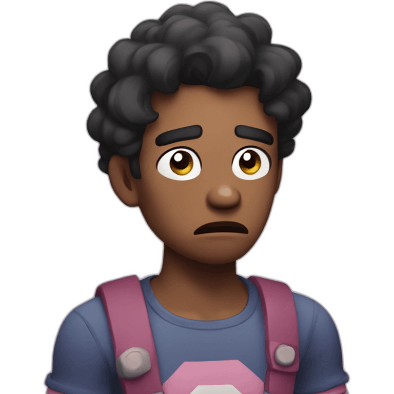 steven universe character from steven universe series looks worried emoji