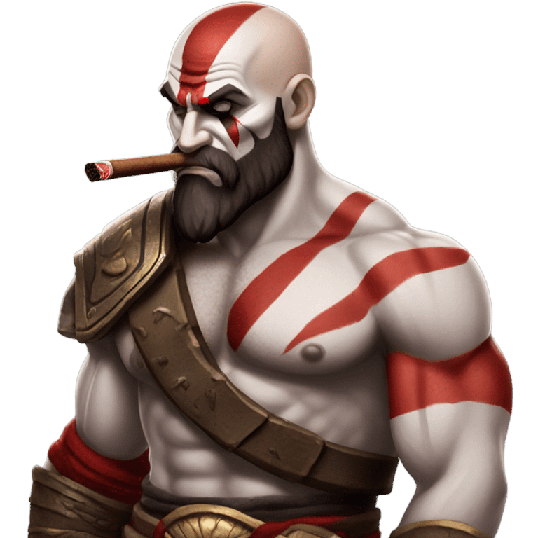 Kratos smoking a cigar  emoji