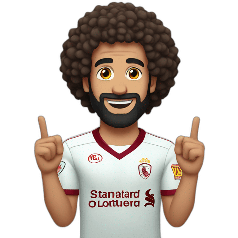 mo Salah holding up 6 fingers on two hands emoji