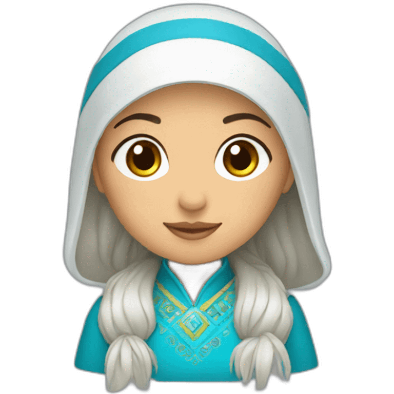 kazakh girl with baursak emoji