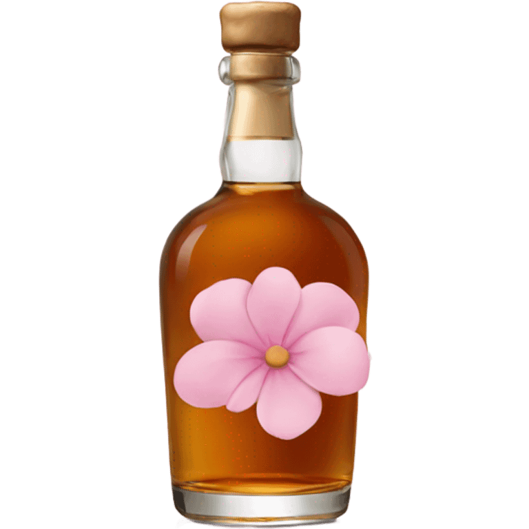 Whisky with pale pink flower emoji