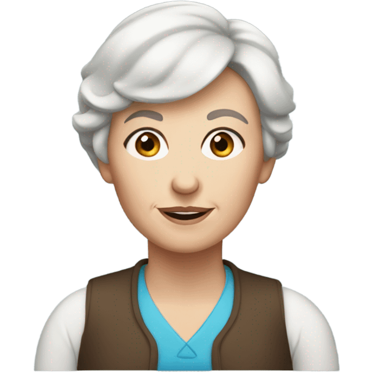 Older-white-woman-short-brown-hair-blue-eyes emoji