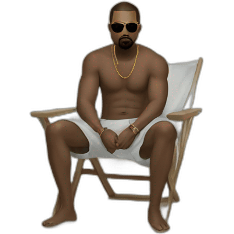 kanye west on a beach emoji