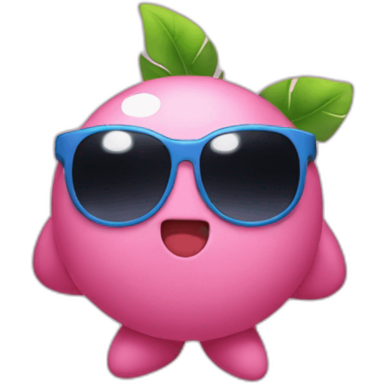 kirby with sunglasses emoji