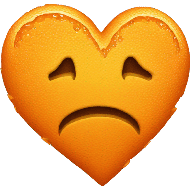 Orange color broken heart emoji