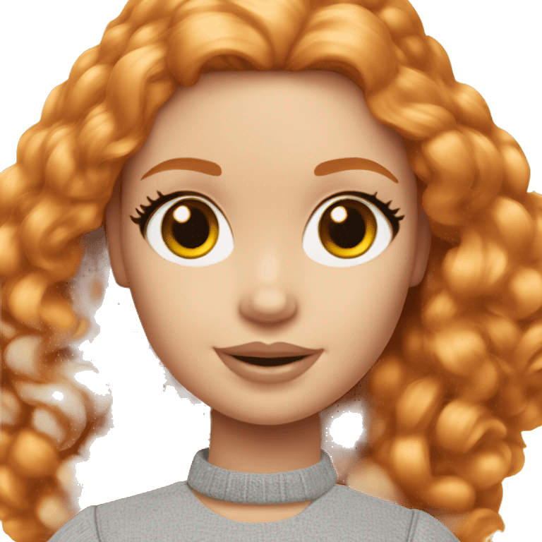 Beautiful Barbie ginger fair skin emoji