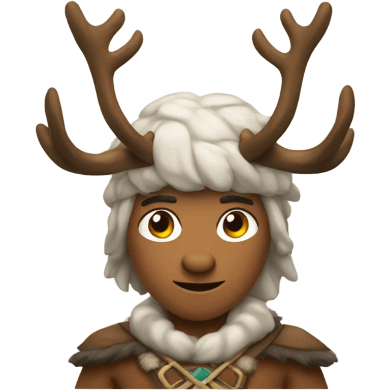 An anthropomorphic male reindeer warrior emoji