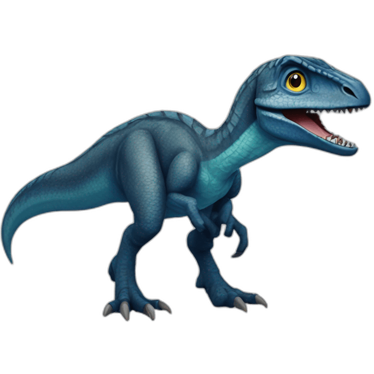 Jurassique World velociraptor Bleue emoji