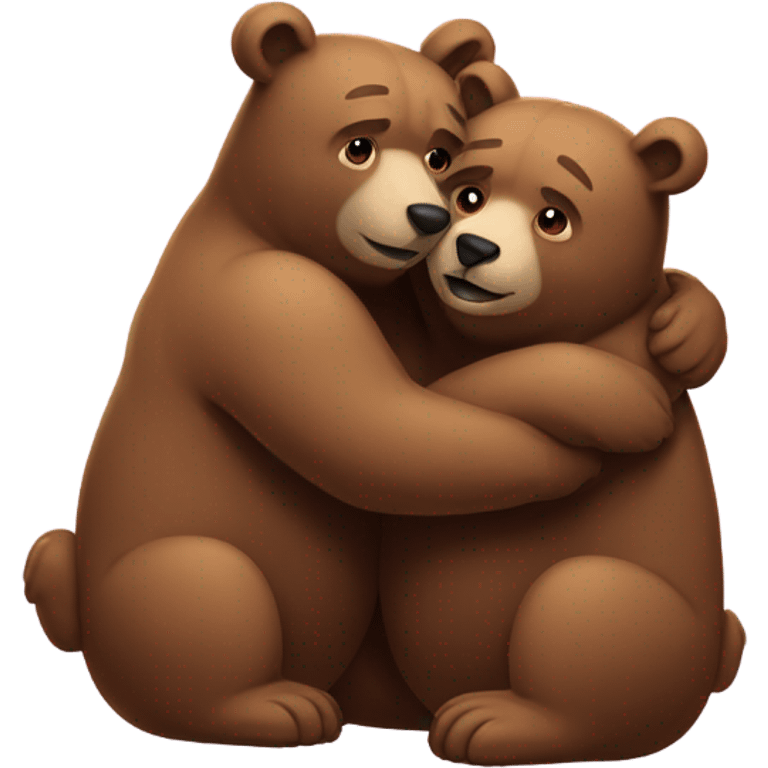 2 bears hug emoji