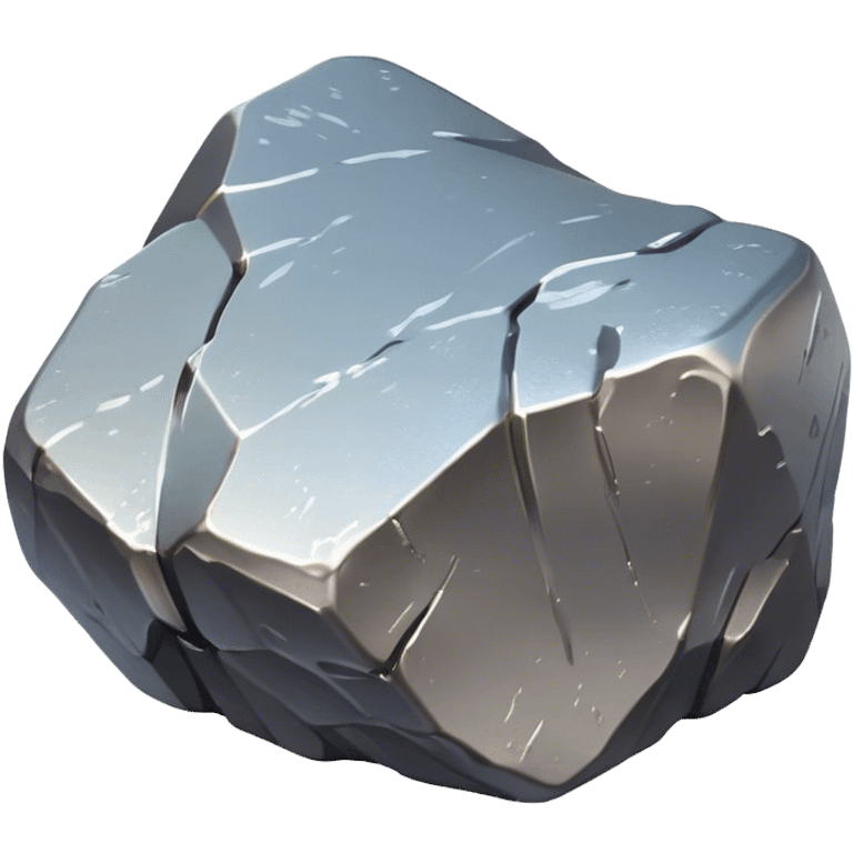 Cinematic Realistic Nickel Ore, Bright and shiny, with a rough, metallic surface reflecting light in soft, gleaming waves. The metal has a subtle luster and is both sturdy and raw in its form. Soft glowing outline, capturing the essence of durability and modern elegance in raw nickel ore. emoji