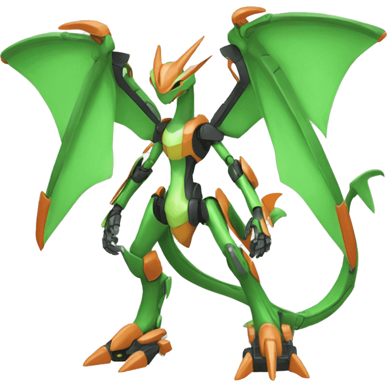 Mechanical Flygon-Scyther-Charizard-raptor-Medabot-Mecha full body emoji