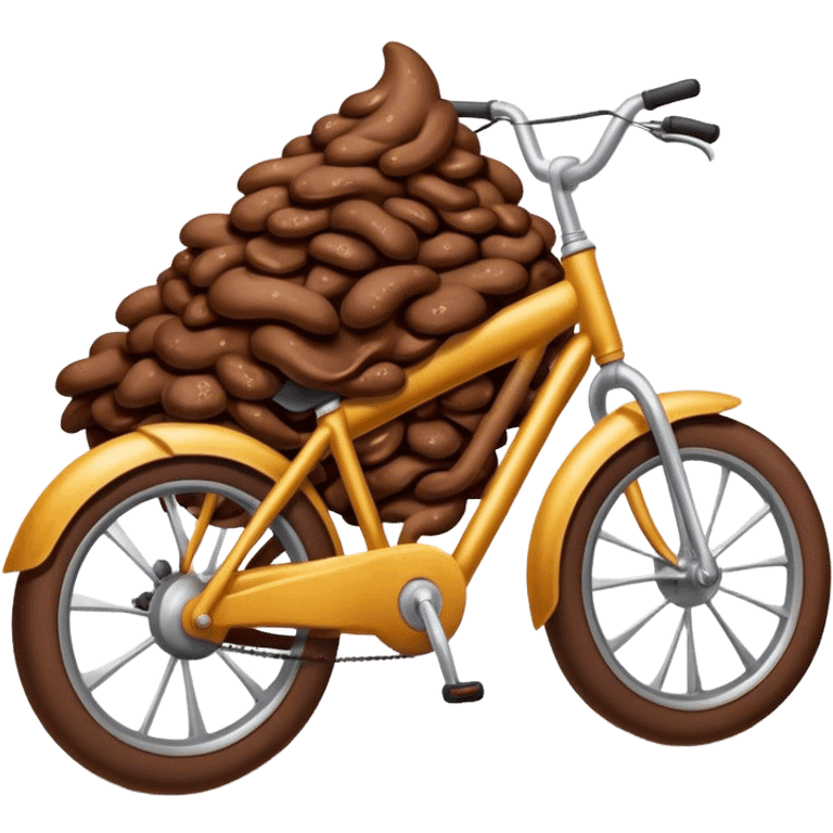 Poop on bike emoji