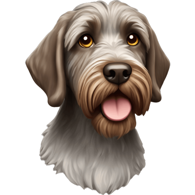 Wirehaired pointing griffon dog emoji