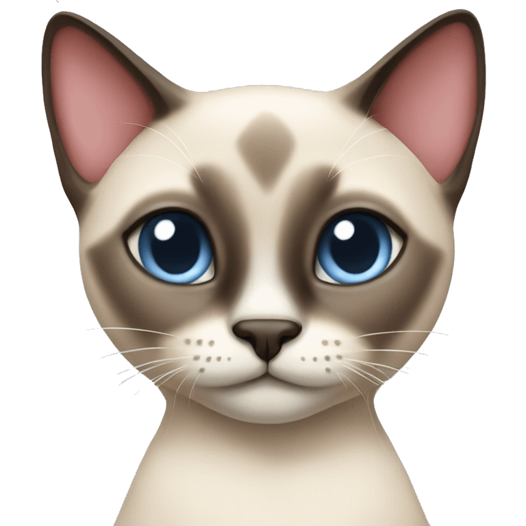 siamese cat with hearts emoji