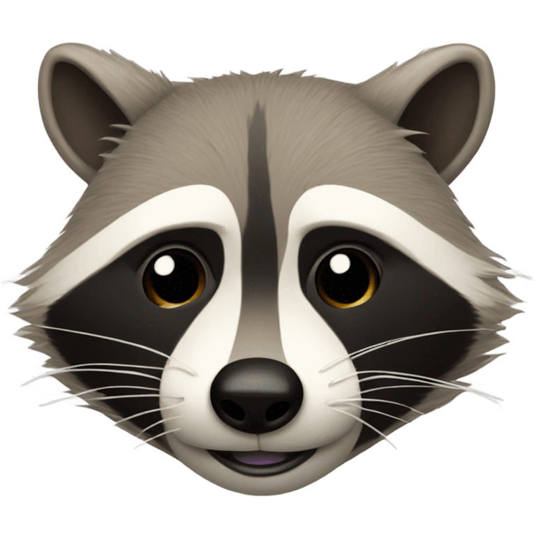 Raccoon winking emoji