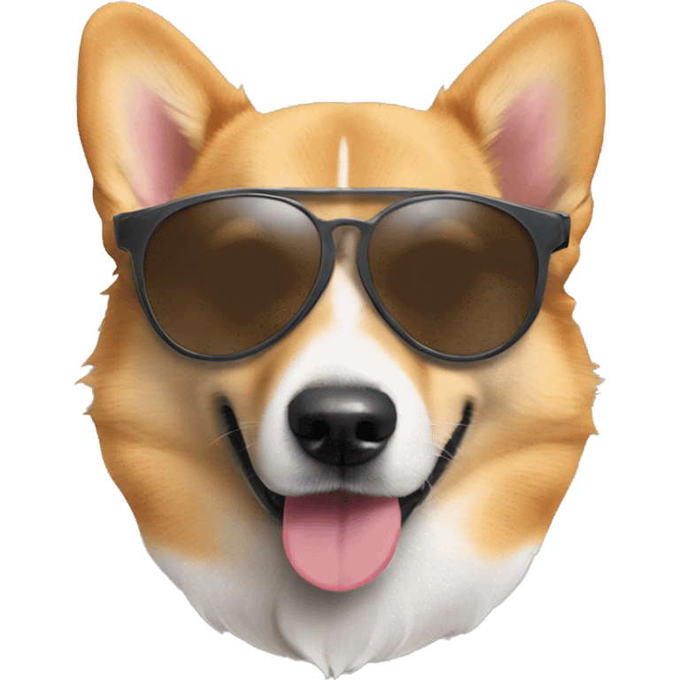  A Dog mixed with jindo and welsh corgi sunglasses🕶️ and cap anheadphone emoji