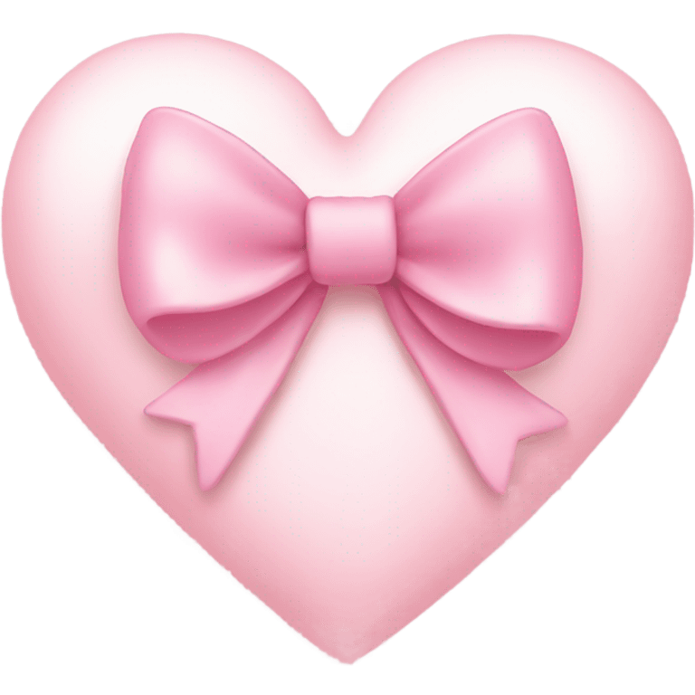 Light pink heart with a bow emoji