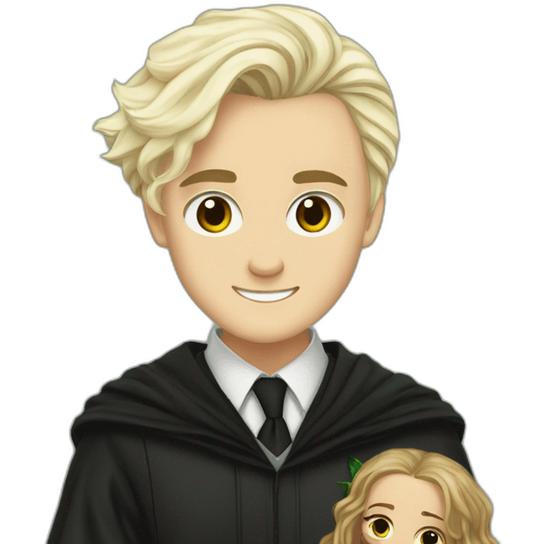 Draco Malfoy with Hermione Granger emoji