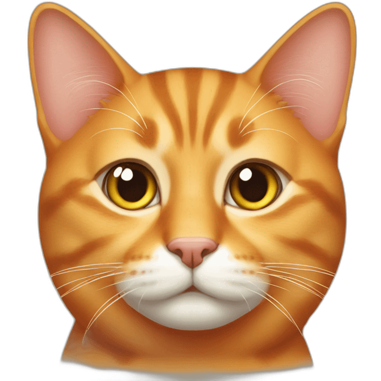 Adult fat orange tabby cat emoji