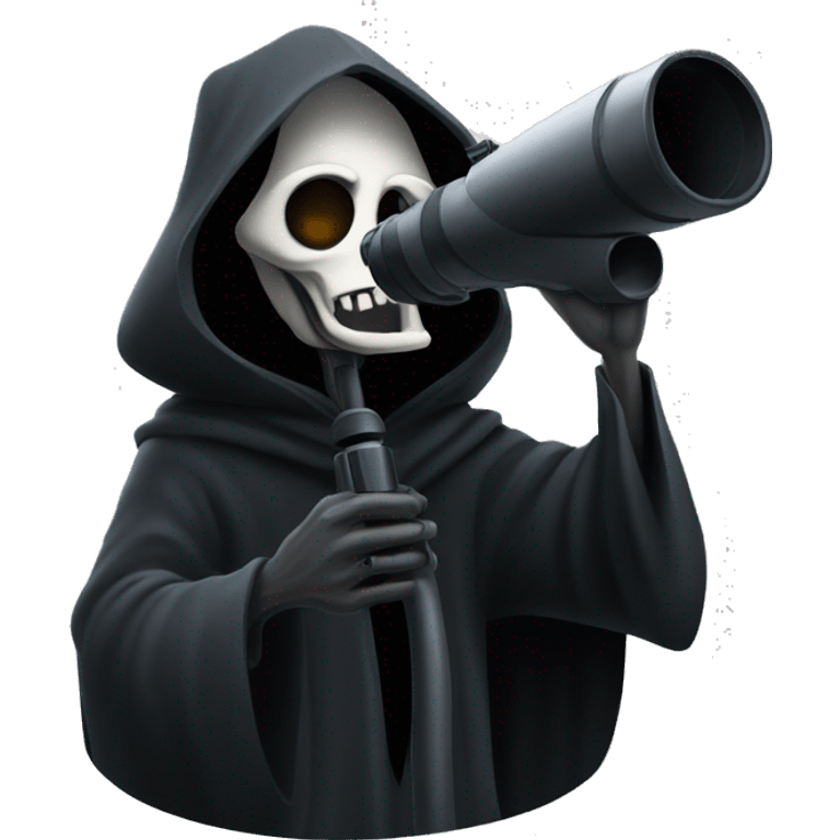 The Grim reaper looking through binoculars  emoji