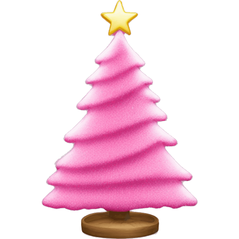 Pink Christmas tree emoji