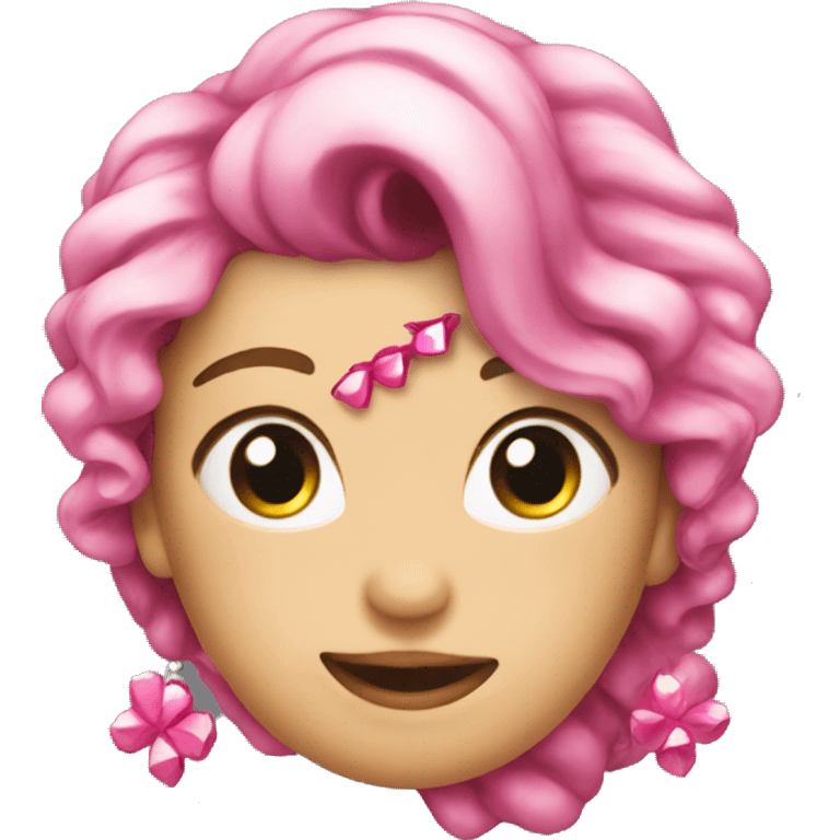 Lazo rosa con brillantes emoji