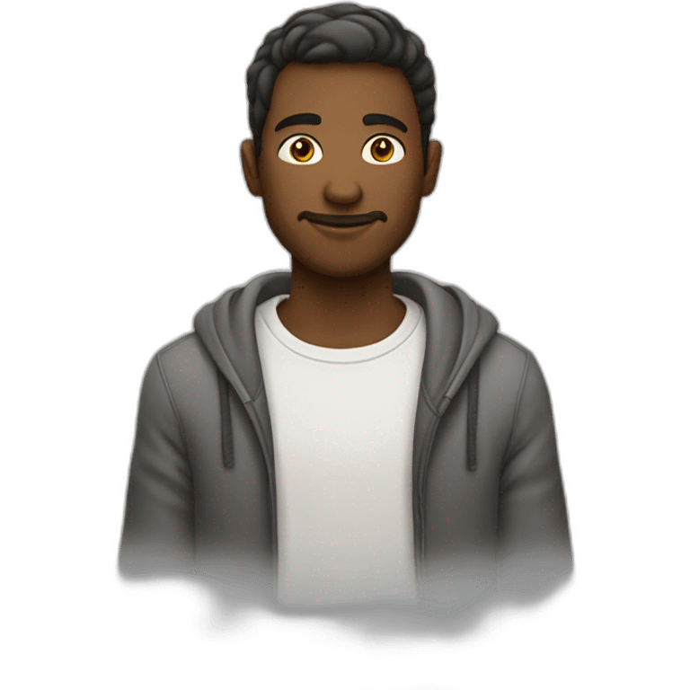 Homme de profil portant la kipa emoji