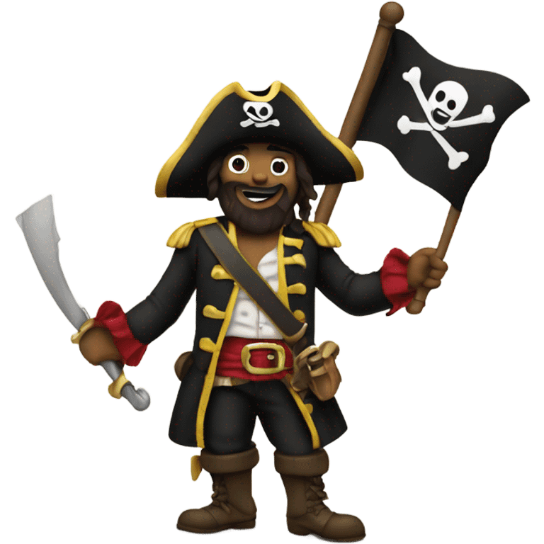 Pirate waving a flag emoji