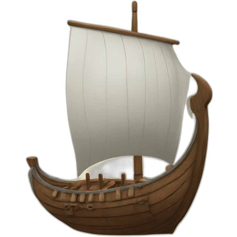 Front half of a Viking ship emoji