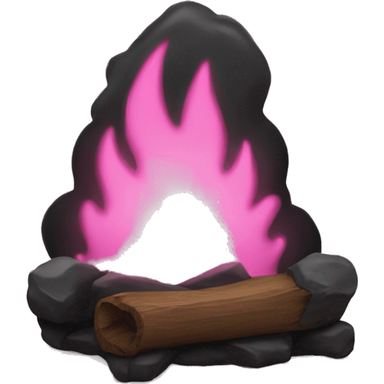 black hearth with pink emoji