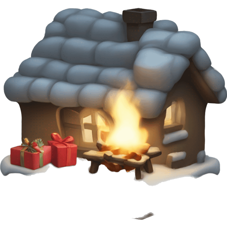 Cozy Christmas night emoji emoji